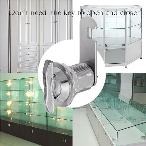 Zinc Alloy Keyless Mailbox Boat Door Cabinet Toolbox Hand Screw Cam Lock 1-5Pcs(25mm 4PCS) in Saudi Arabia