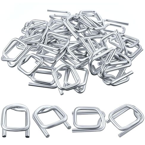200 Pack Galvanized Cord Strapping Buckles 3/4", Metal Wire Buckles with Galvanized Coating for Woven Cord Strapping, Reusable Strap Buckle in Saudi Arabia