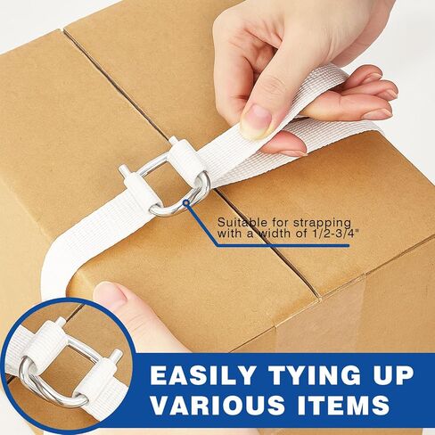 200 Pack Galvanized Cord Strapping Buckles 3/4", Metal Wire Buckles with Galvanized Coating for Woven Cord Strapping, Reusable Strap Buckle in Saudi Arabia