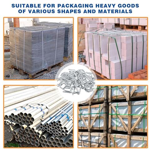 200 Pack Galvanized Cord Strapping Buckles 3/4", Metal Wire Buckles with Galvanized Coating for Woven Cord Strapping, Reusable Strap Buckle in Saudi Arabia