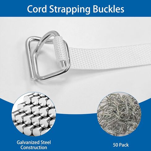 لفة ربط حبل منسوجة مقاس 3/4 بوصة × 330 بوصة مع 50 حزمة من أبازيم الأسلاك المعدنية، وحزام تغليف بولي شديد التحمل بقوة 2400 رطل، وحبل مجدول من البولي إيثيلين لشحن البليت والتجميع الصناعي in Kuwait