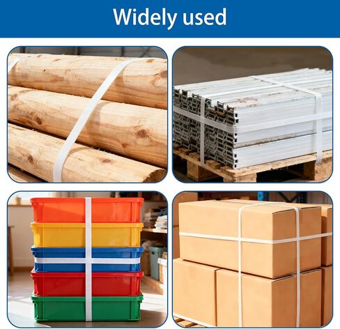 لفة ربط حبل منسوجة مقاس 3/4 بوصة × 330 بوصة مع 50 حزمة من أبازيم الأسلاك المعدنية، وحزام تغليف بولي شديد التحمل بقوة 2400 رطل، وحبل مجدول من البولي إيثيلين لشحن البليت والتجميع الصناعي in Kuwait