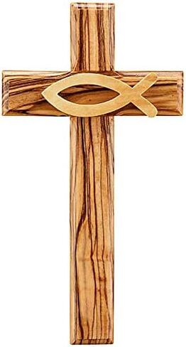 MaMeMi wooden cross olive wood for the wall in gift box. Original from the Holy Land in Kuwait