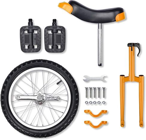 AW 16" Inch Wheel Unicycle Leakproof Butyl Tire Wheel Cycling Outdoor Sports Fitness Exercise Health Yellow in Kuwait