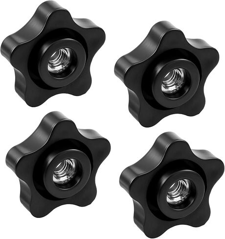 5/16 Star Knobs Wing Nut, 4 Pcs 5/16 Female Thread Knob, Black Star Nut Knob in Saudi Arabia
