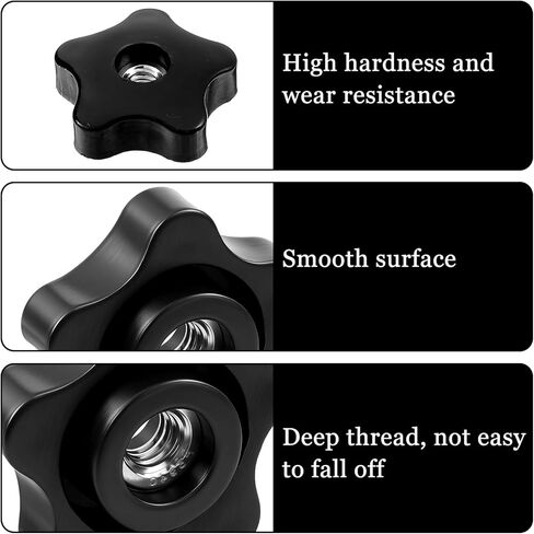 5/16 Star Knobs Wing Nut, 4 Pcs 5/16 Female Thread Knob, Black Star Nut Knob in Saudi Arabia