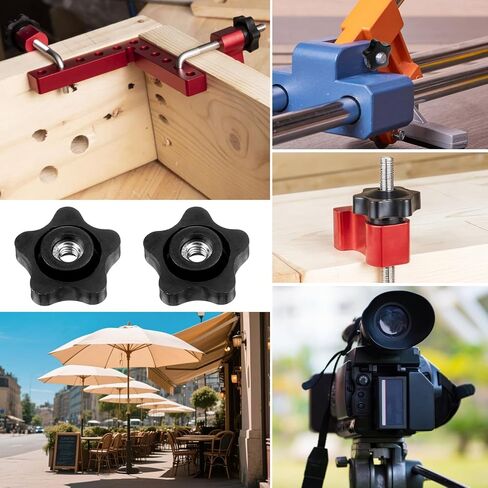 5/16 Star Knobs Wing Nut, 4 Pcs 5/16 Female Thread Knob, Black Star Nut Knob in Saudi Arabia