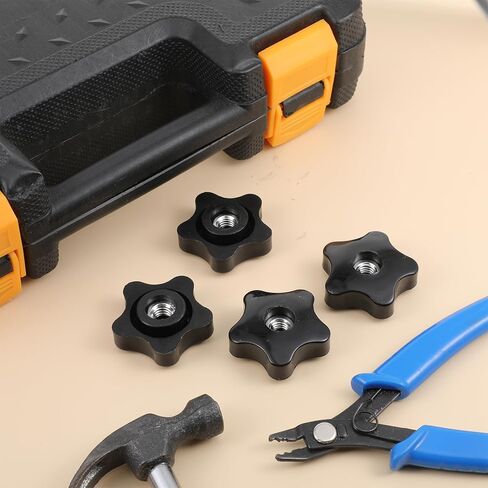 5/16 Star Knobs Wing Nut, 4 Pcs 5/16 Female Thread Knob, Black Star Nut Knob in Saudi Arabia