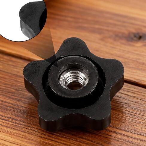 5/16 Star Knobs Wing Nut, 4 Pcs 5/16 Female Thread Knob, Black Star Nut Knob in Saudi Arabia
