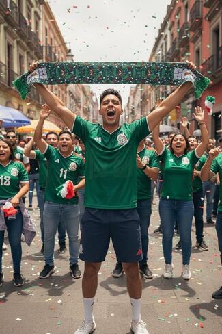 Official FIFA World Cup 2026 Edition Mexico Fan Scarf - Mexican Themed Soccer Supporter Scarf, Lightweight Polyester, Stadium & Watch Party Accessory in Kuwait