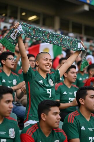 Official FIFA World Cup 2026 Edition Mexico Fan Scarf - Mexican Themed Soccer Supporter Scarf, Lightweight Polyester, Stadium & Watch Party Accessory in Kuwait