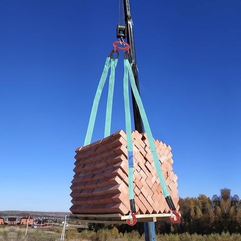 5Ft 6T Chain Sling for Lifting, 13220lbs 4 Legs with Grab Hooks & Adjusters, Polyester Rigging Straps for Engine Hoist & Security Towing in Kuwait