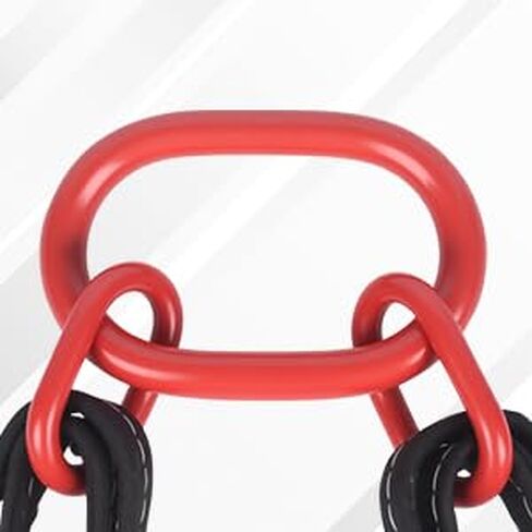 5Ft 6T Chain Sling for Lifting, 13220lbs 4 Legs with Grab Hooks & Adjusters, Polyester Rigging Straps for Engine Hoist & Security Towing in Kuwait