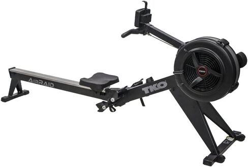 TKO AirRaid Rower | Air Resistance Rowing Machine for Home & Commercial Use | Foldable Air Rowing Machine with 9 Damper Levels, LCD Console, Smooth Glide Rower Machine in Kuwait