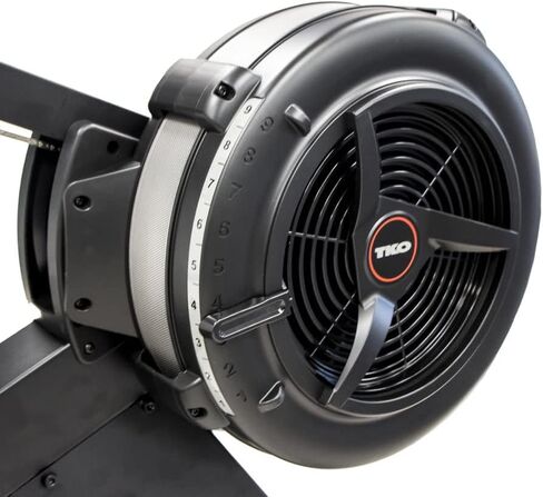 TKO AirRaid Rower | Air Resistance Rowing Machine for Home & Commercial Use | Foldable Air Rowing Machine with 9 Damper Levels, LCD Console, Smooth Glide Rower Machine in Kuwait