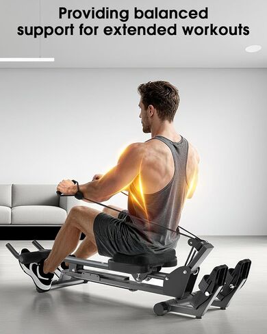 Memory Foam Rowing Machine Seat Cushion - Anti-Slip with Straps - Tailbone Pain Relief Pad Compatible with Concept 2, WaterRower, Hydrow, Peloton Bike in Saudi Arabia