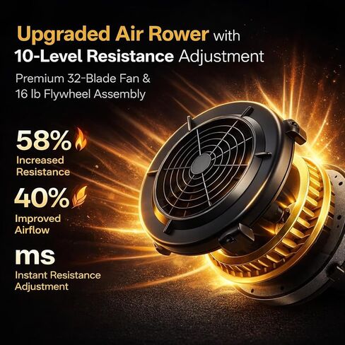 PENSUN Air Rowing Machine for Home Use - Indoor Rowing Machine with Adjustable Air Resistance, Performance Monitor, Tablet Holder, Foldable Rower for Cardio Fitness Workout in Saudi Arabia