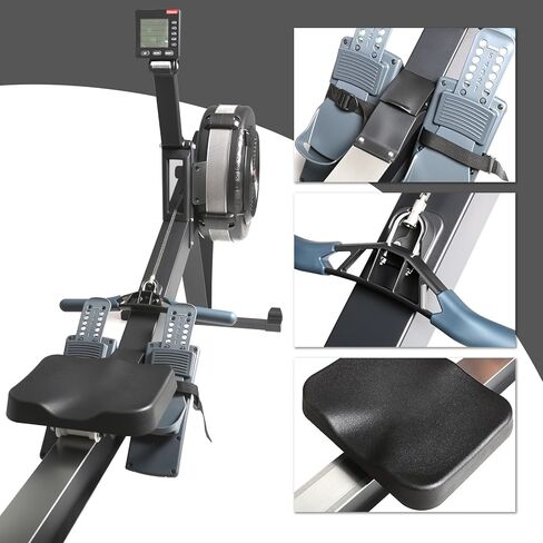 PENSUN Air Rowing Machine for Home Use - Indoor Rowing Machine with Adjustable Air Resistance, Performance Monitor, Tablet Holder, Foldable Rower for Cardio Fitness Workout in Saudi Arabia