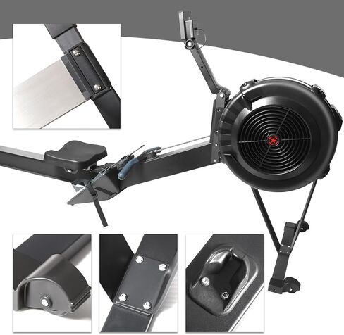 PENSUN Air Rowing Machine for Home Use - Indoor Rowing Machine with Adjustable Air Resistance, Performance Monitor, Tablet Holder, Foldable Rower for Cardio Fitness Workout in Saudi Arabia
