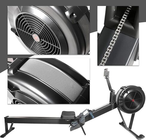 PENSUN Air Rowing Machine for Home Use - Indoor Rowing Machine with Adjustable Air Resistance, Performance Monitor, Tablet Holder, Foldable Rower for Cardio Fitness Workout in Saudi Arabia