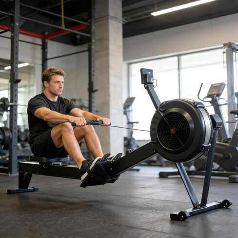 PENSUN Air Rowing Machine for Home Use - Indoor Rowing Machine with Adjustable Air Resistance, Performance Monitor, Tablet Holder, Foldable Rower for Cardio Fitness Workout in Saudi Arabia