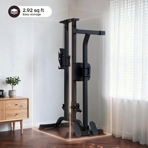 TOUSAINS Cable Machine Home Gym CR63, 330 Lbs Plates Loaded Cable Crossover Machine, 2 in 1 Functional Trainer with Rowing Machine, Space Saving Design for Home Gym in Saudi Arabia