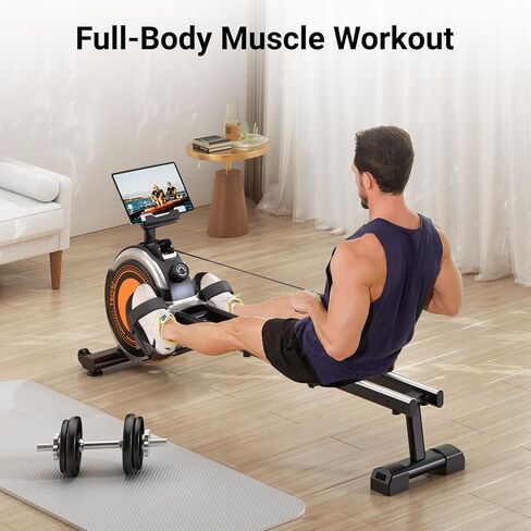 Dripex Rowing Machines for Home, Upgraded Rowing Machine Magnetic Rower, Max 360 LBS, 16 Levels of Workout Resistance, Dual Slide Rail, App Compatible, LCD Monitor, Row Machine for Gym Exercise in Kuwait