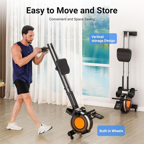 Dripex Rowing Machines for Home, Upgraded Rowing Machine Magnetic Rower, Max 360 LBS, 16 Levels of Workout Resistance, Dual Slide Rail, App Compatible, LCD Monitor, Row Machine for Gym Exercise in Kuwait