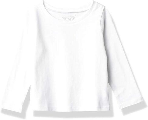 The Children's Place,Baby Girls,and Toddler Everyday Long Sleeve Layering T-Shirts,Black/Fuschia/Black/White 4-Pack,5 Years in Kuwait