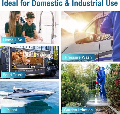 CrestWave 110V AC Washdown Pump Kit, 7GPM 70PSI Wash Down Pump for boat with Spray Nozzle, 5-Chamber Self-Priming Diaphragm Water Pressure Pump with Pressure Switch for Boat, RV, Marine, Yacht in Kuwait