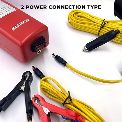 CAMPLUX 12V Water Pump Kit with Safety Switch, Water Hoses, Alligator Clip Cable and Cigarette Lighter Cable in Kuwait