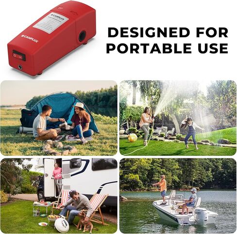 CAMPLUX 12V Water Pump Kit with Safety Switch, Water Hoses, Alligator Clip Cable and Cigarette Lighter Cable in Kuwait