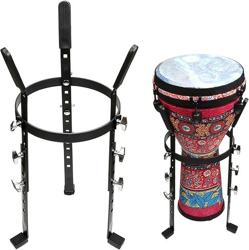 حامل طبل أفريقي معدني ثابت وقاعدة حامل أفريقي لعازف الإيقاع وعشاق الموسيقى قابل للتعديل in Kuwait
