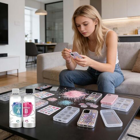 راتنجات الإيبوكسي الشفاف، A250ml B250ml مواد لاصقة عالية بدون فقاعات، ملحقات DIY راتنجات الإيبوكسي - للبالغين والرجال والنساء والمبتدئين في المنزل فن الصب DIY in Kuwait