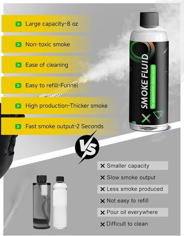 Solary Diagnostic Smoke Fluid - 8oz Liquid Smoke for EVAP Smoke Machine Leak Tester - Exhaust, Vacuum, Fuel, Intake, Fuel Leak Detectors in Kuwait