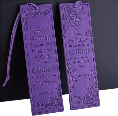 2 PCS Wolf Lion Leather Bible Labmark ، هدايا مرجعية مسيحية للرجال علامات كتاب لقراءة الرجال (براون) in Kuwait