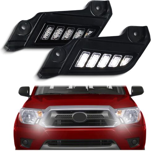 Switchback White/Amber Front Side Marker Headlight Daytime Running Lamp Sequential Flash Turn Signal Feature Compatible with Toyota Tacoma Truck 2016-2023 Replacement Bumper Accessories in Saudi Arabia