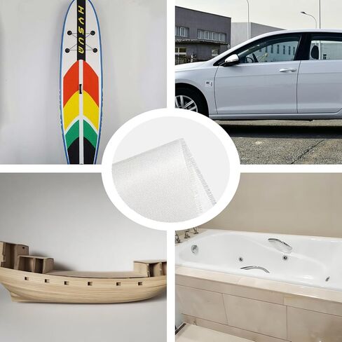 قماش من الألياف الزجاجية، 12 قدمًا × 50 بوصة، 6 أونصة من الزجاج الإلكتروني منسوج عادي 7628 قماش من الألياف الزجاجية الخالية من القلويات للوحة الدوائر والقوارب والسيارات وألواح التزلج على الماء طراز RC لإصلاح in Kuwait