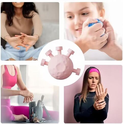 2 Pack Finger Grip Strengthener,Resistance Hand Gripper for Strength Training, Physical Therapy, Forearm Workout & Grip Strength Tester - Pink in Saudi Arabia