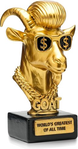 Goat Trophy Awards - Resin Fantasy Football Trophy - Football Trophy Awards and Trophies - Funny Greatest of All Time Trophy for Champion, Office MVP Gifts, Winner & Gag Gifts in Saudi Arabia