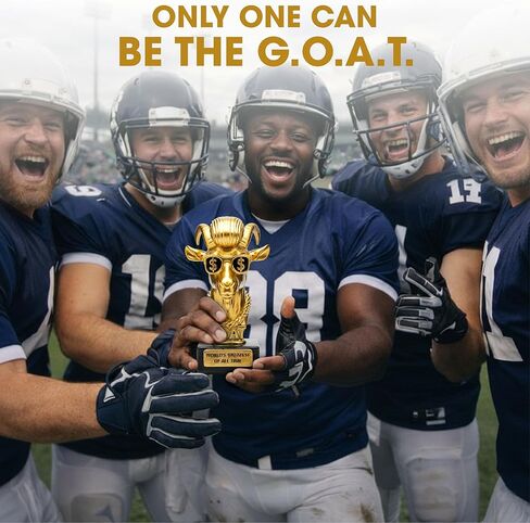 Goat Trophy Awards - Resin Fantasy Football Trophy - Football Trophy Awards and Trophies - Funny Greatest of All Time Trophy for Champion, Office MVP Gifts, Winner & Gag Gifts in Saudi Arabia