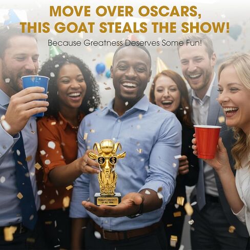 Goat Trophy Awards - Resin Fantasy Football Trophy - Football Trophy Awards and Trophies - Funny Greatest of All Time Trophy for Champion, Office MVP Gifts, Winner & Gag Gifts in Saudi Arabia