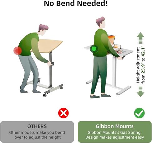 طاولة بجانب السرير طبية قابلة للتعديل، مكتب قائم متنقل هوائي مقاس 32 بوصة مع عجلات مخفية، عربة كمبيوتر محمول دوارة للمنزل والمستشفى، باللون الأبيض in Kuwait