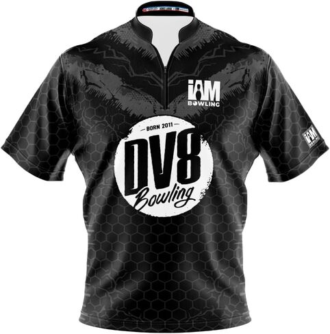 Logo Infusion I AM Bowling Jersey Short Sleeve Sash Collar 2237-DV8 Made in USA DV8 in Saudi Arabia