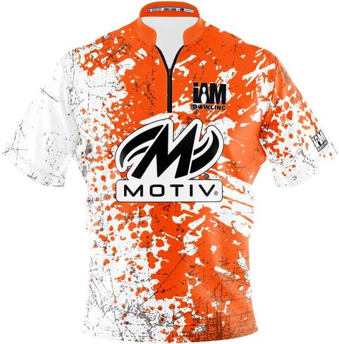 Logo Infusion I AM Bowling Jersey Short Sleeve Sash Collar 2221-MT Made in USA Motiv in Saudi Arabia