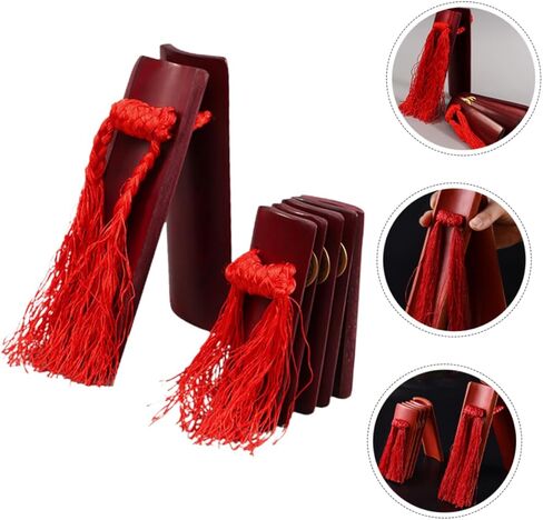 2pcs Beginner's Bamboo Allegro Clapper Set of Chinese Traditional Instruments for Boy Girl in Saudi Arabia