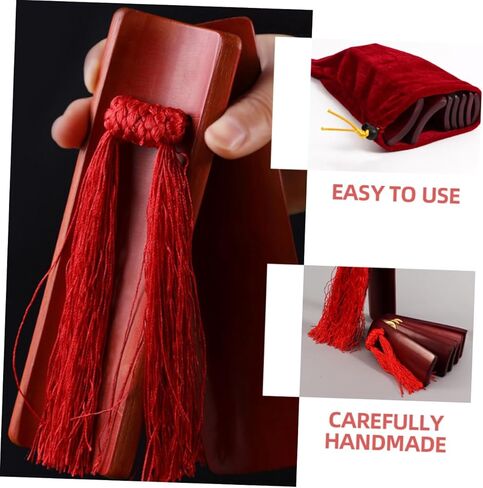 2pcs Beginner's Bamboo Allegro Clapper Set of Chinese Traditional Instruments for Boy Girl in Saudi Arabia