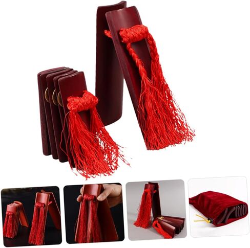 2pcs Beginner's Bamboo Allegro Clapper Set of Chinese Traditional Instruments for Boy Girl in Saudi Arabia