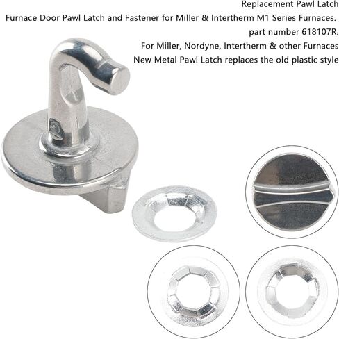 2pcs 618107R Furnace Door Latch Compatible with Miller For Intertherm M1 Series Furnaces Replacememnt for Nordyne 618107R Furnace Door Pawl Latch in Kuwait