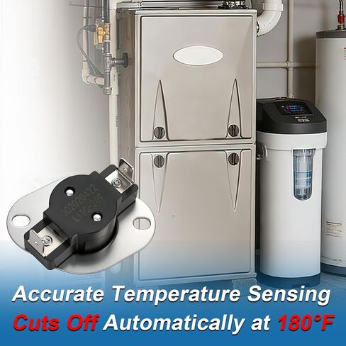 Furnace Limit Switch L180-20F Auto Reset Compatible with Carrier HVAC System Replaces #: 338096-701 in Kuwait